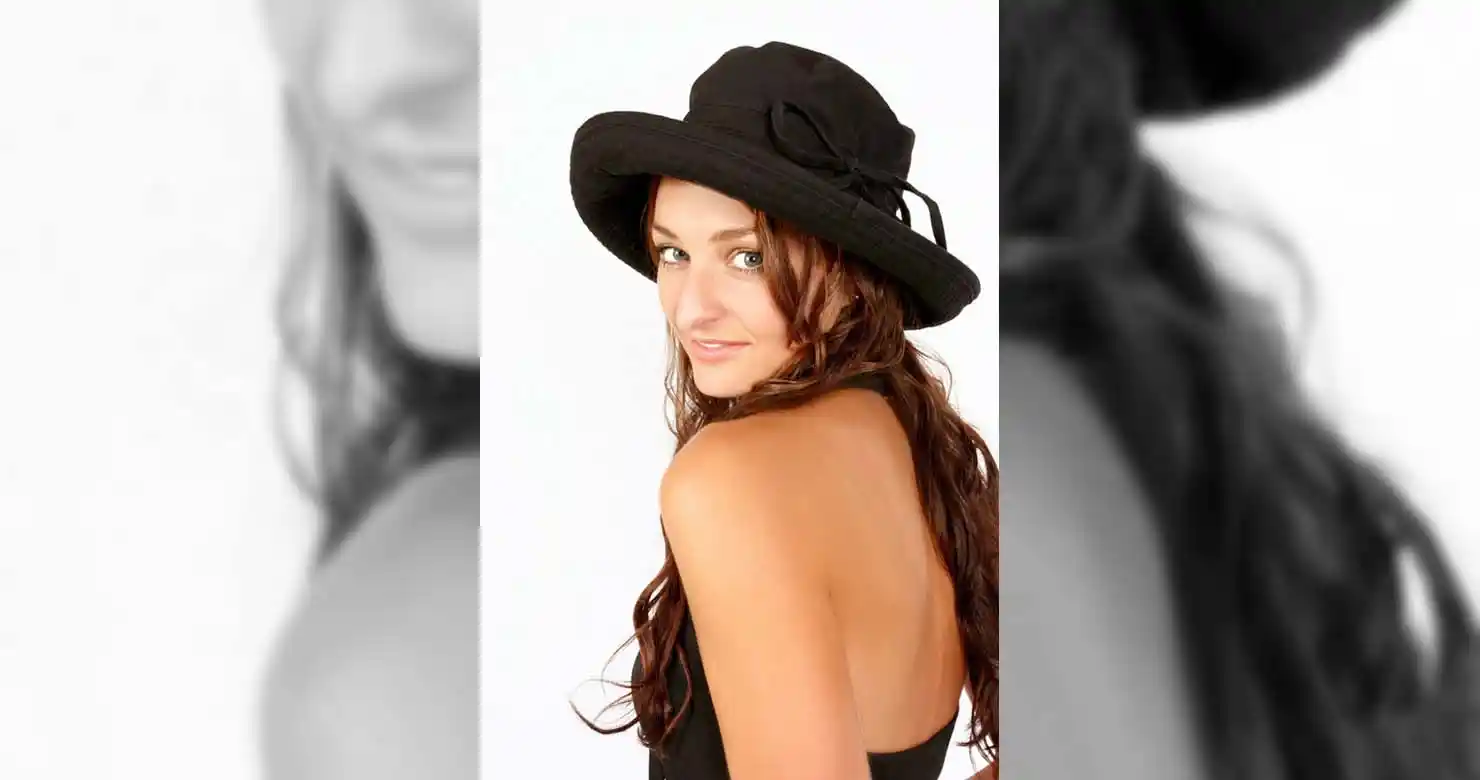 The same photograph after professional retouching