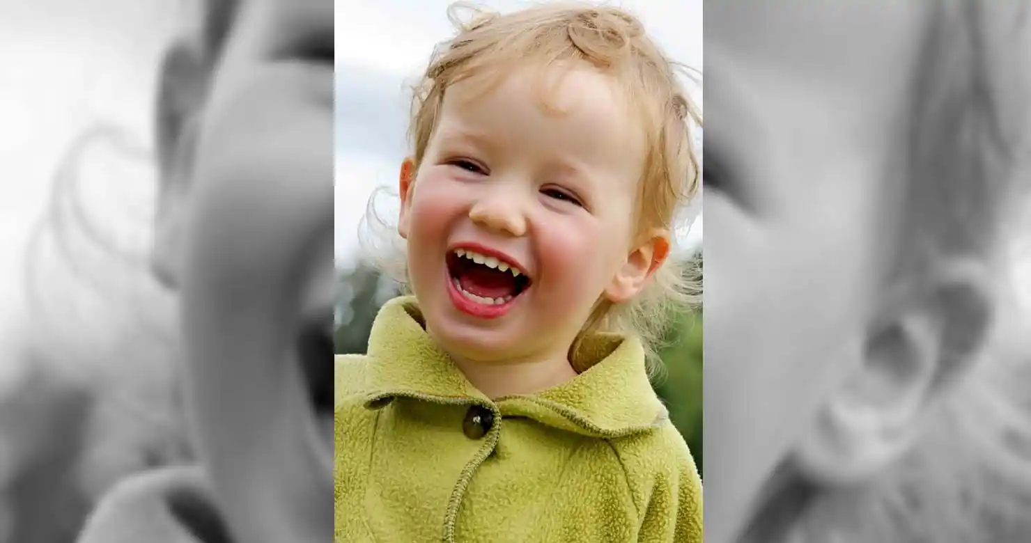 The same photograph after professional retouching