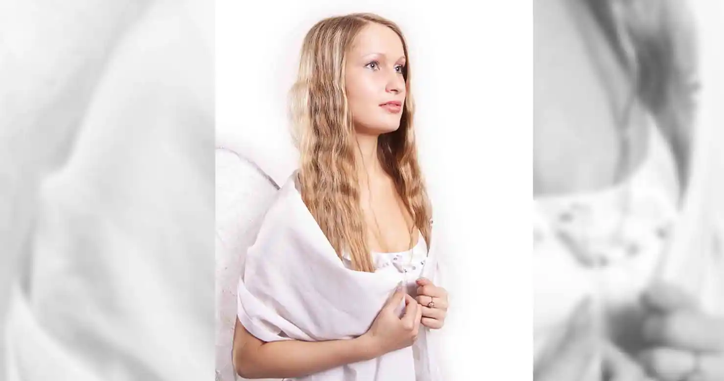 The same photograph after professional retouching