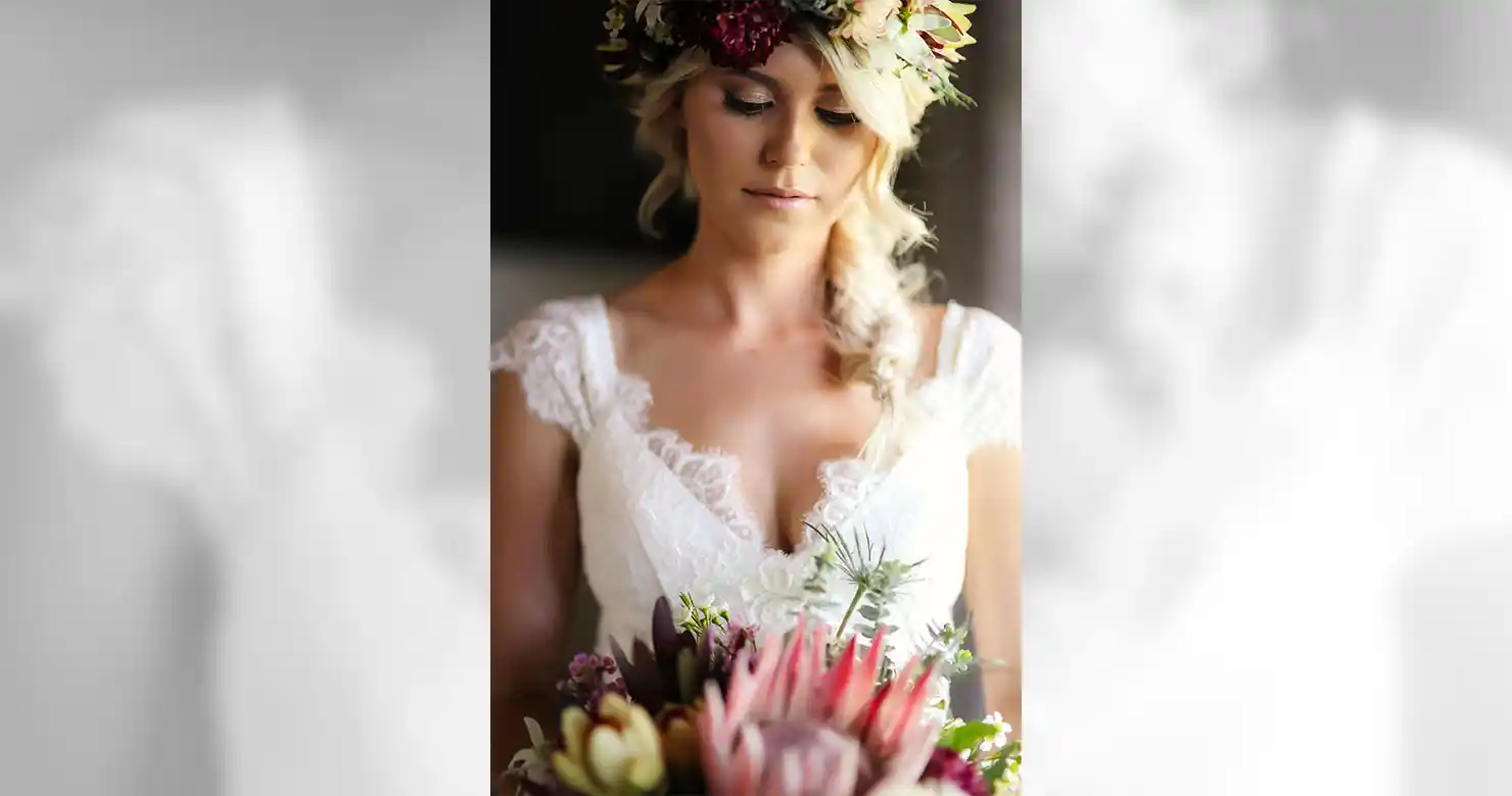 The same photograph after professional retouching